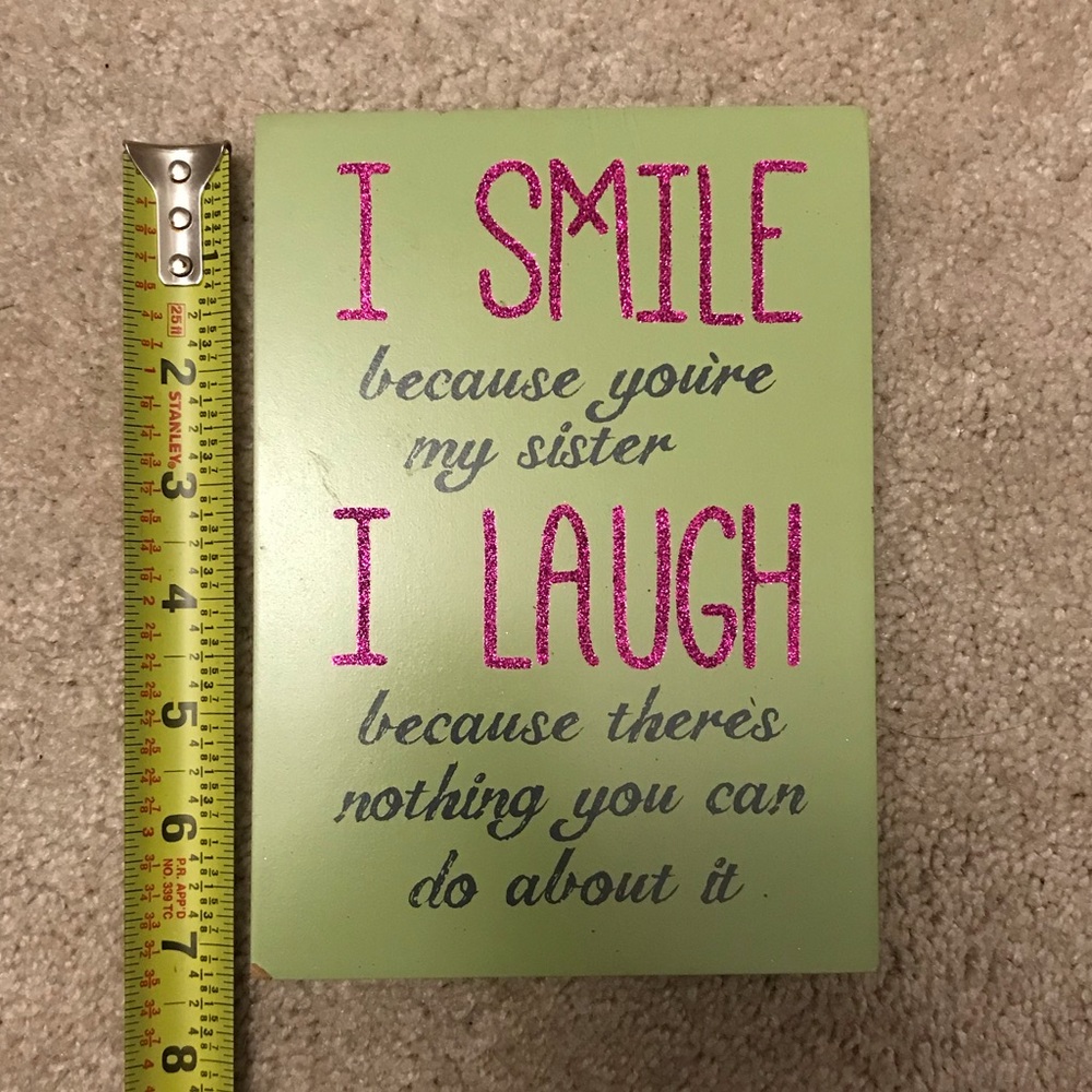 Wall decor plaque- sister